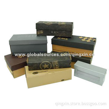 High-quality Shoes Paper Boxes, Various Logos and Designs Accepted